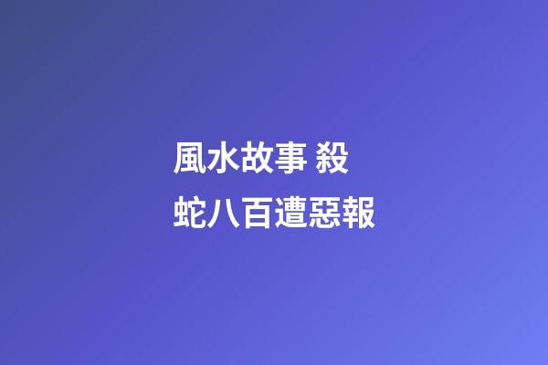 風水故事 殺蛇八百遭惡報